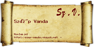 Szép Vanda névjegykártya